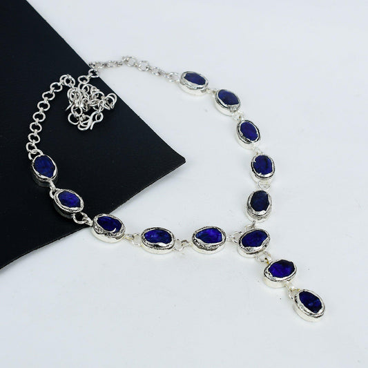 Blue Sapphire Gemstone Necklace