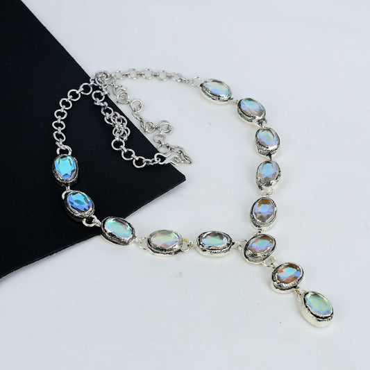 White Mystic Topaz Sterling Silver Necklace