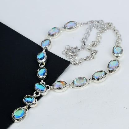 White Mystic Topaz Sterling Silver Necklace