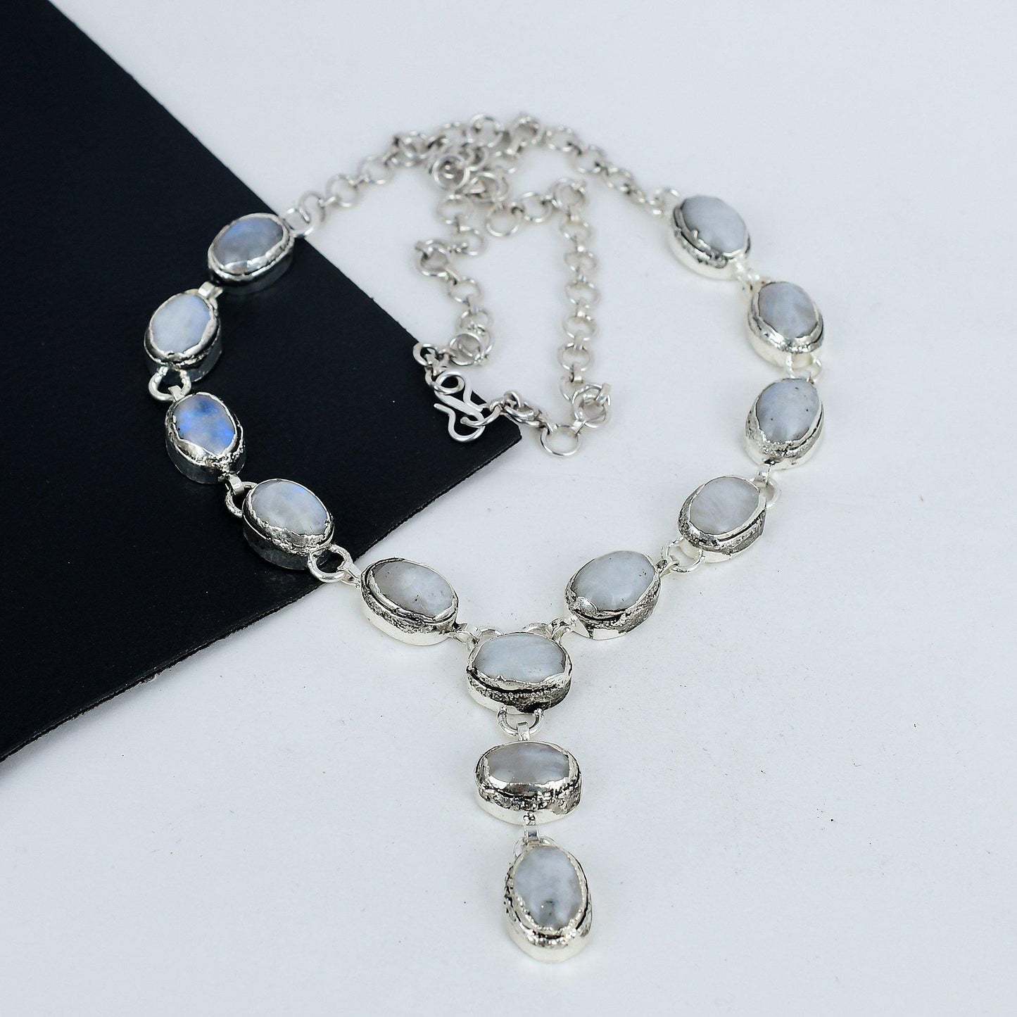 White Moonstone Gemstone Necklace