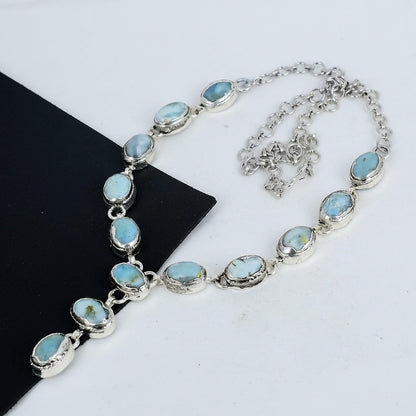 Blue Larimar Gemstone Necklace