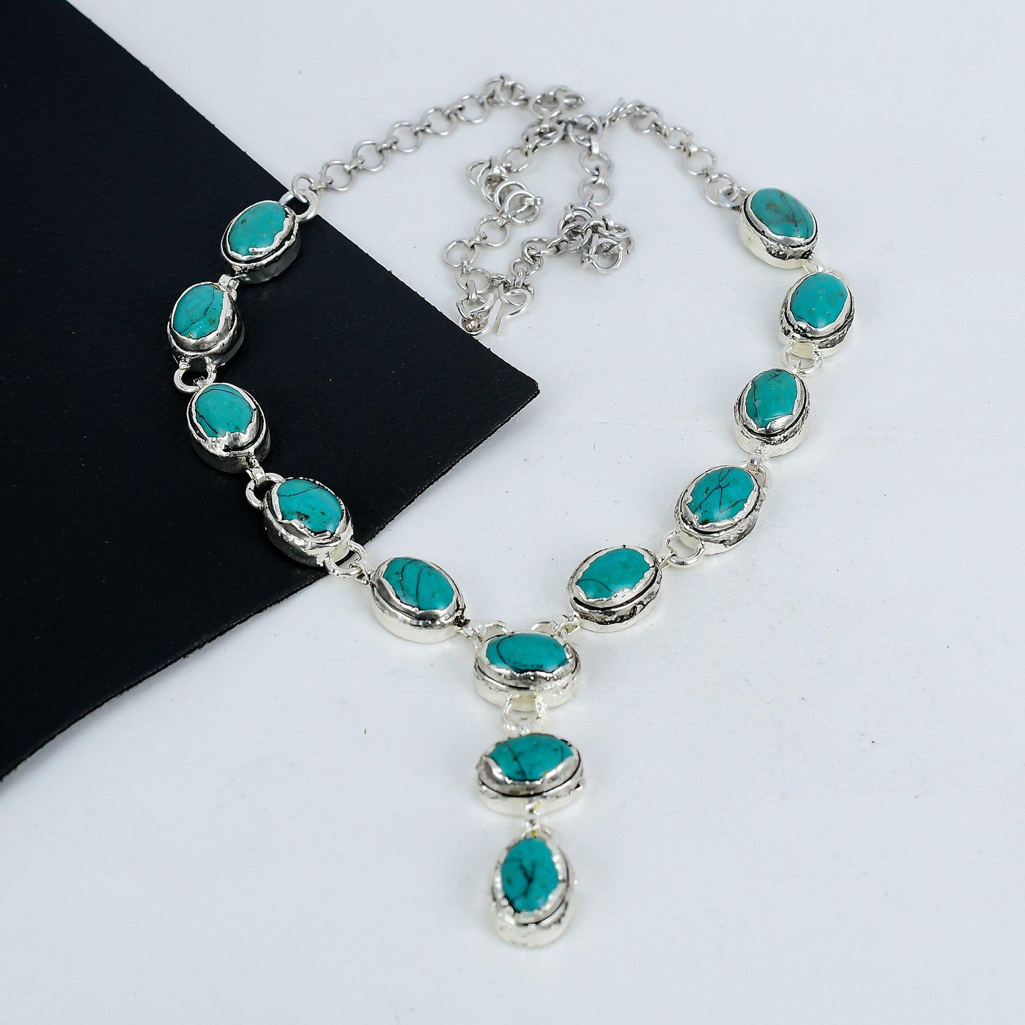 Blue Turquoise Gemstone Necklace