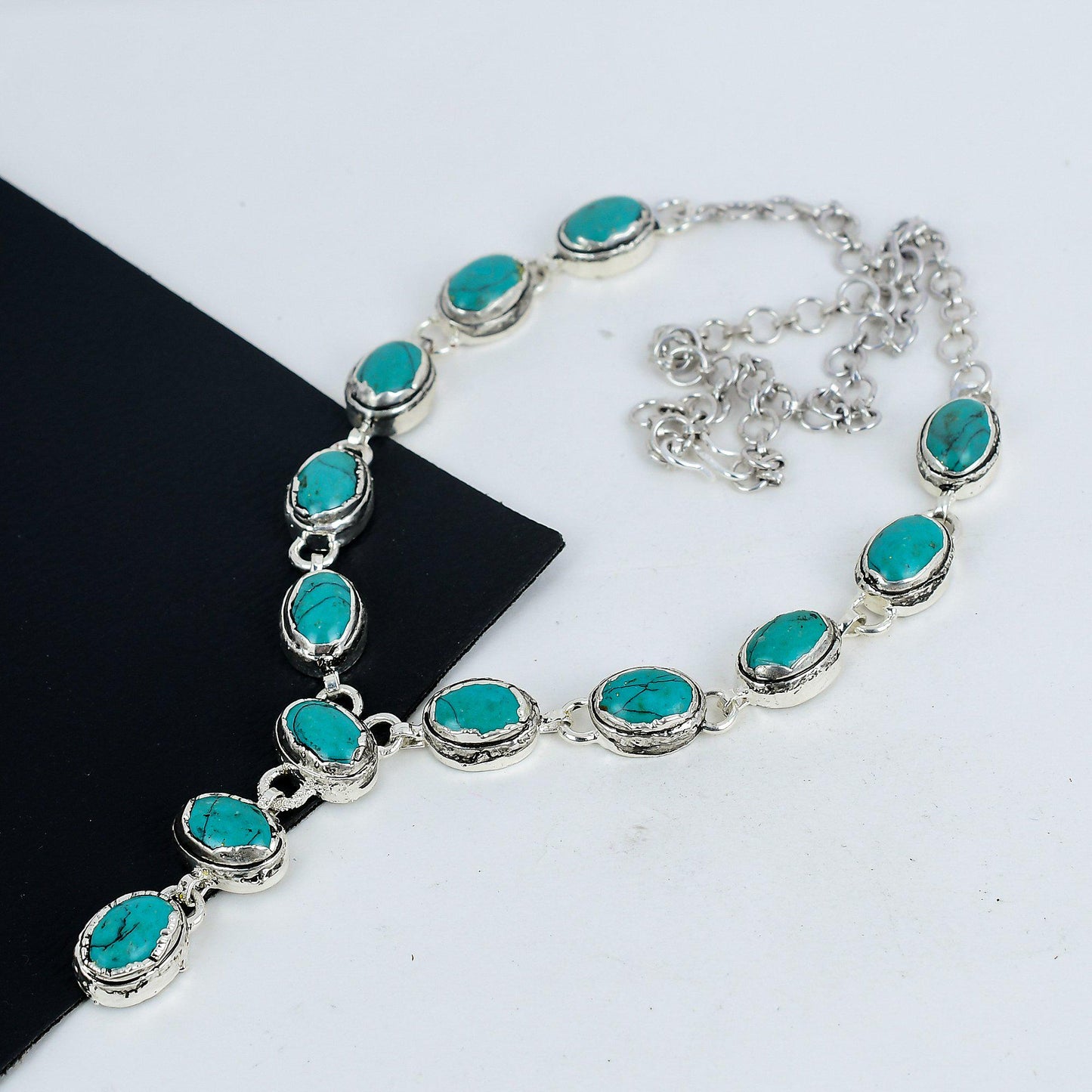 Blue Turquoise Gemstone Necklace