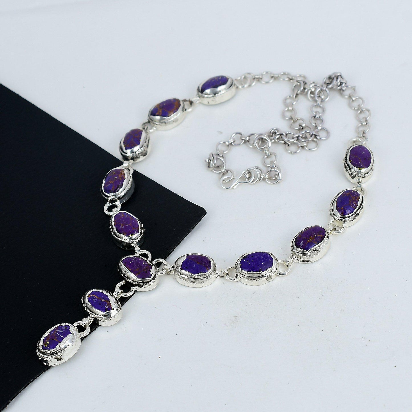 Purple Turquoise Gemstone Necklace