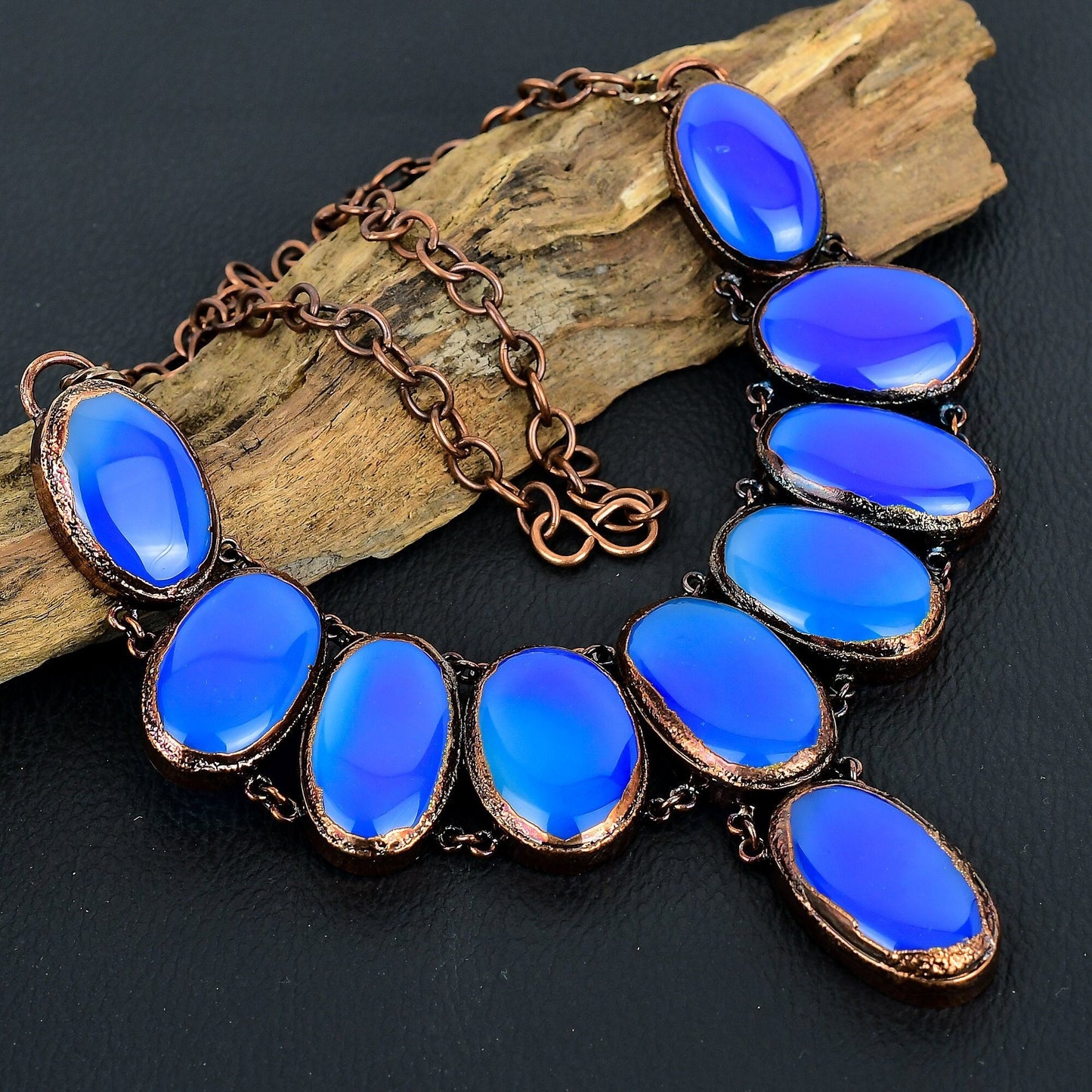 Blue Chalcedony Gemstone Necklace