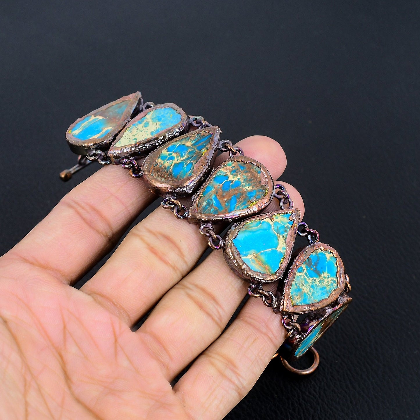 Blue Jasper Gemstone Bracelet