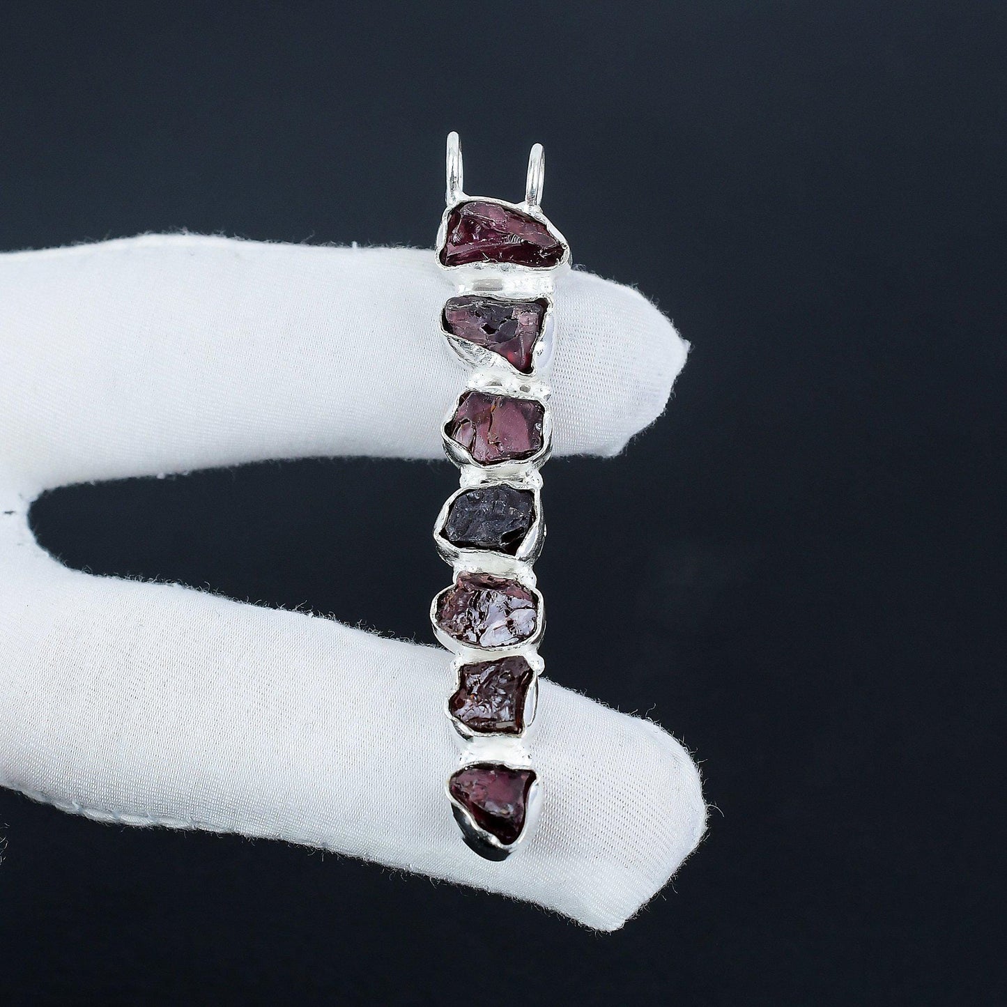 Red Garnet Gemstone Pendant Necklace