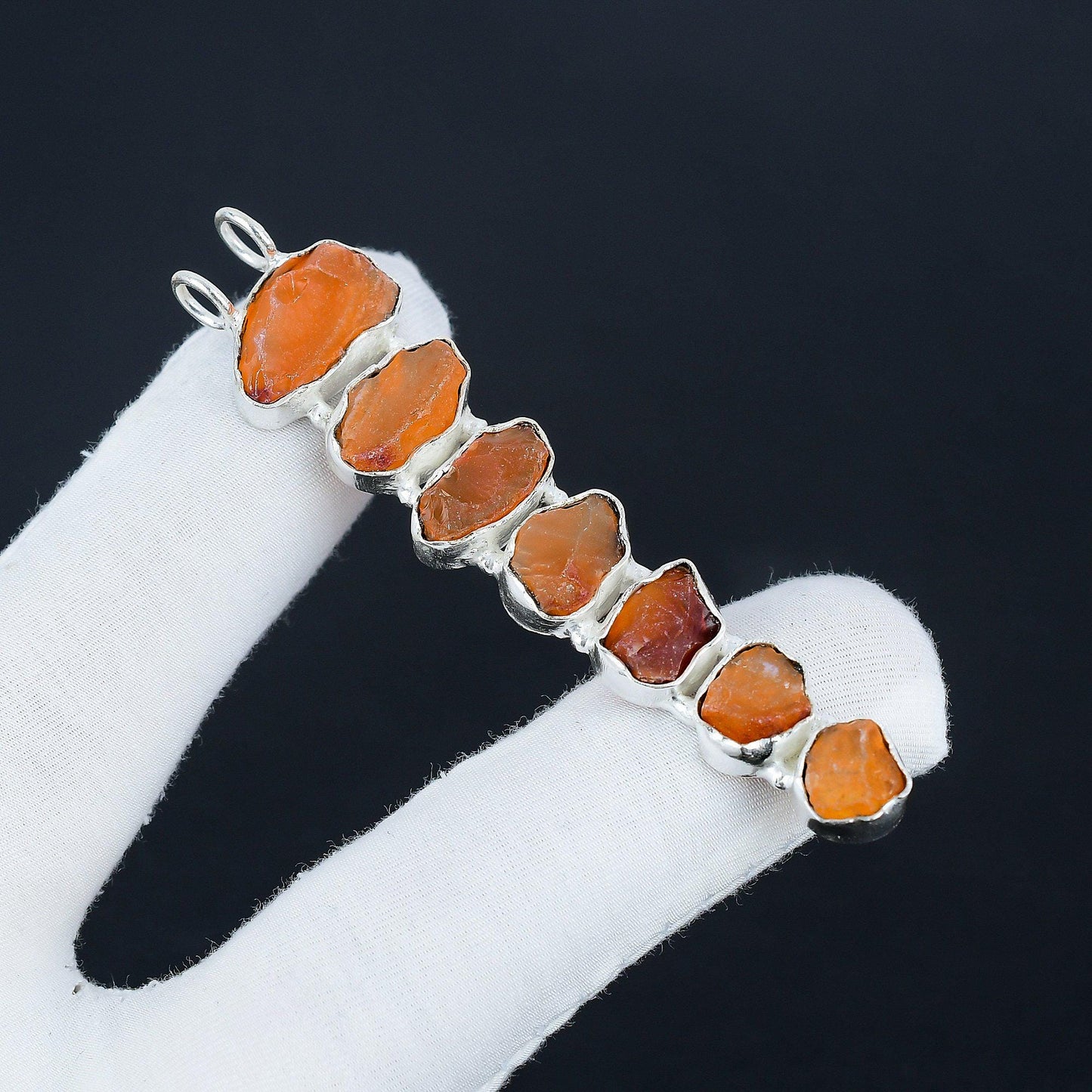 Red Carnelian 7-Stone Pendant