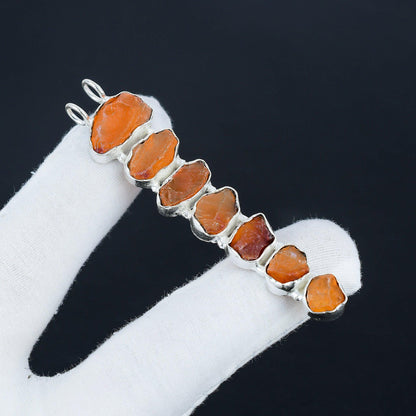 Red Carnelian 7-Stone Pendant