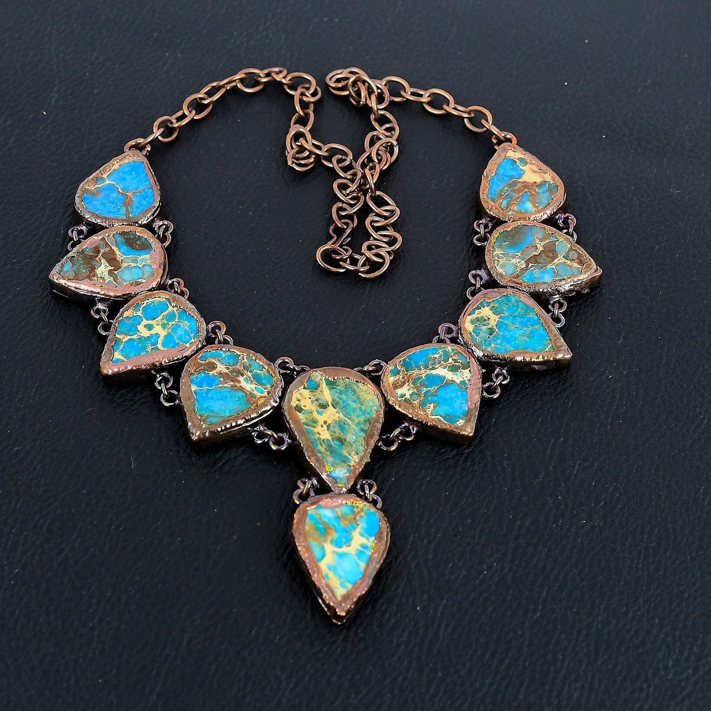 Blue Sea Sediment Gemstone Necklace