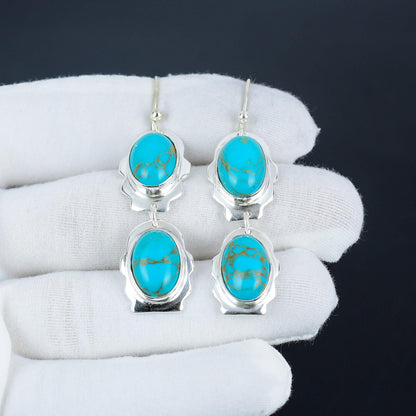 Arizona Turquoise Sterling Silver Earrings