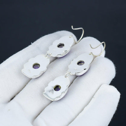 Purple Charoite Gemstone Earrings