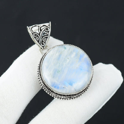 Rainbow Moonstone Gemstone Pendant