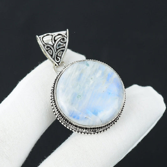 Rainbow Moonstone Gemstone Pendant