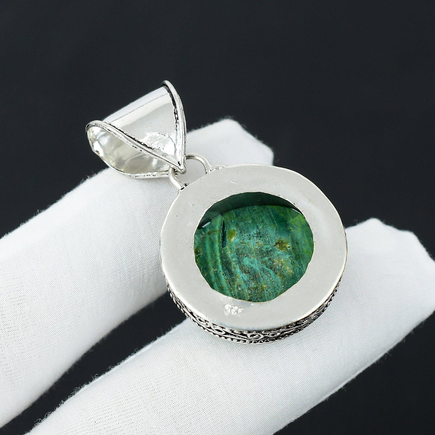 Emerald Green Malachite Gemstone Pendant