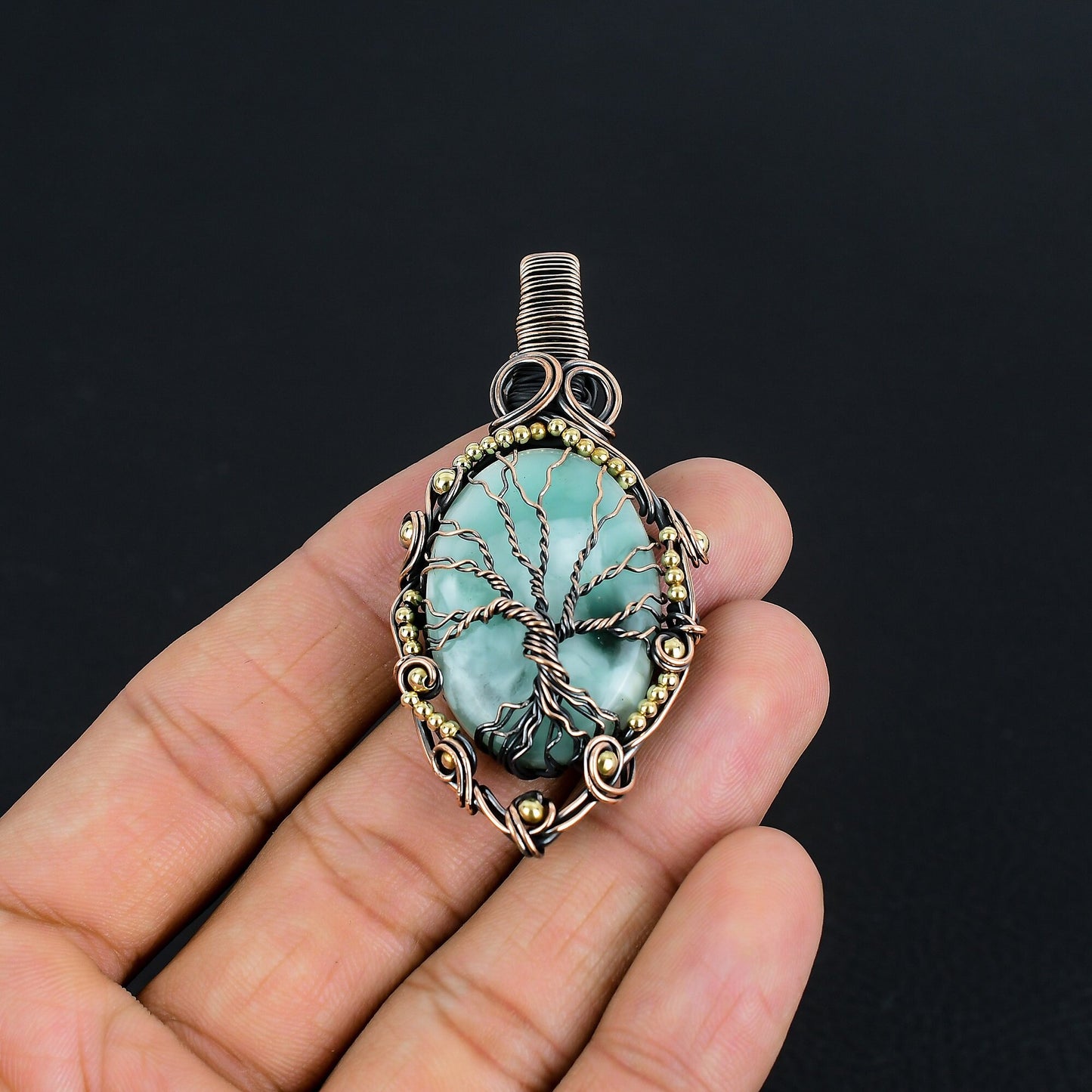 Blue Hemimorphite Gemstone Pendant