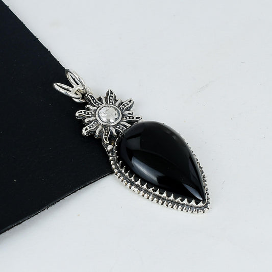 Black Onyx Gemstone Pendant