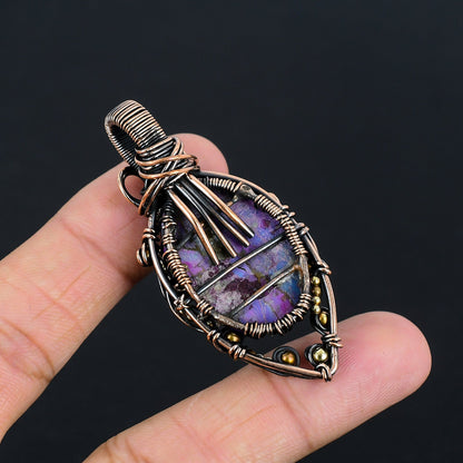 Purple Turquoise Gemstone Pendant