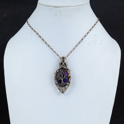 Purple Turquoise Gemstone Pendant