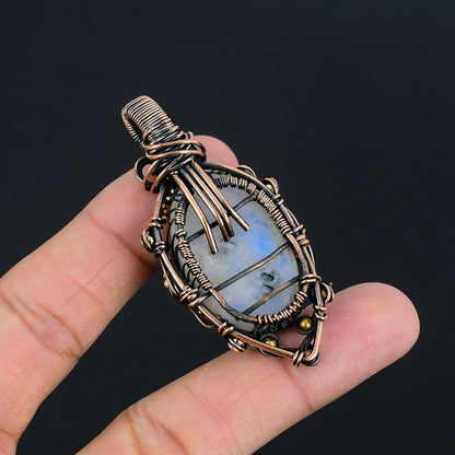 Rainbow Moonstone Gemstone Pendant