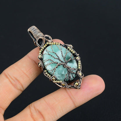 Blue Hemimorphite Gemstone Pendant