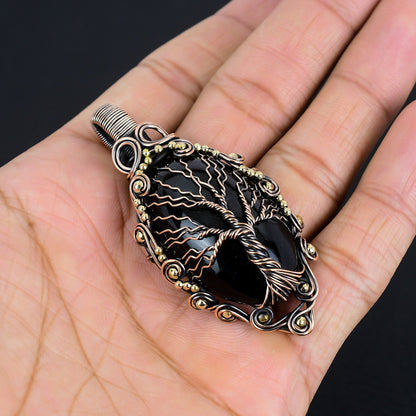 Black Obsidian Gemstone Pendant
