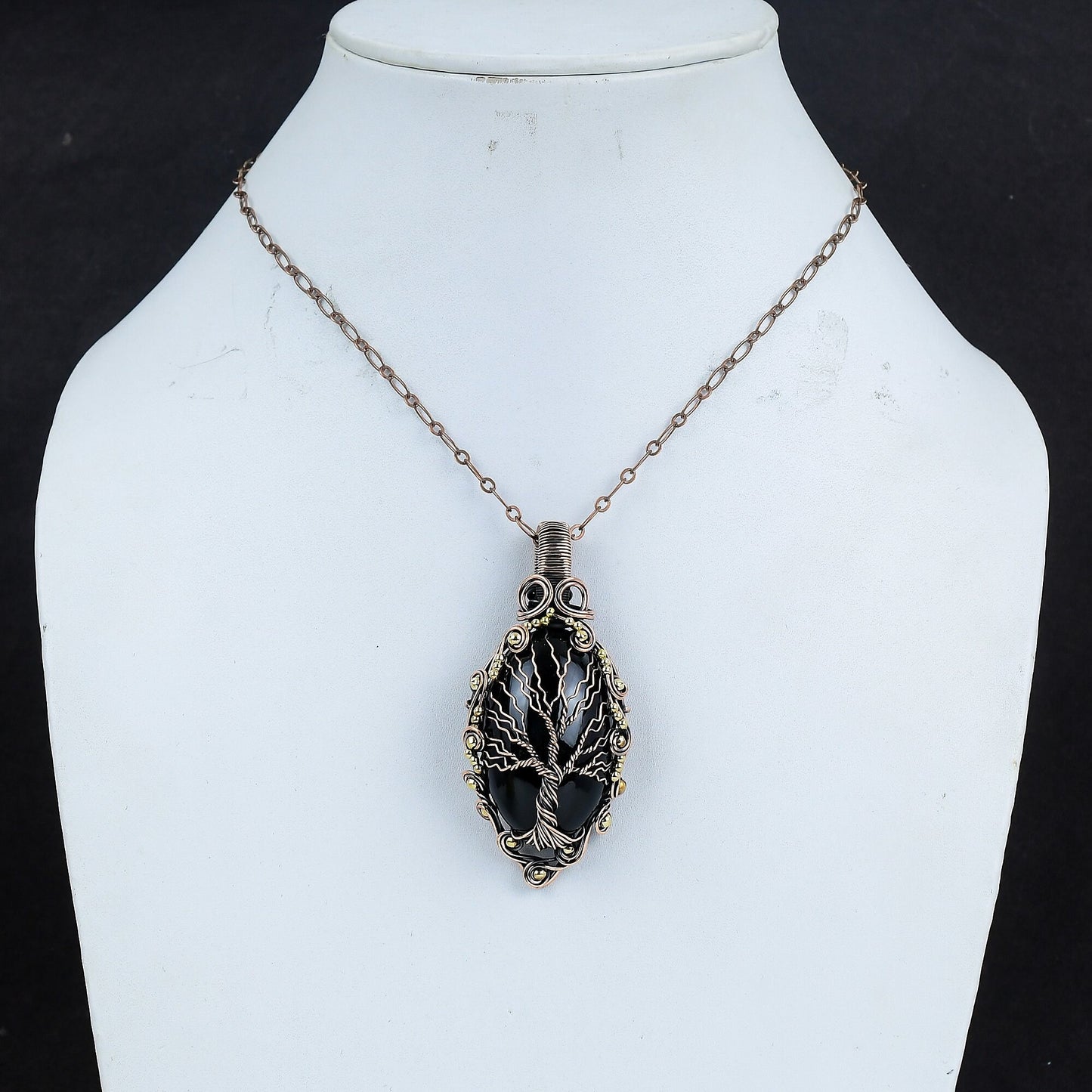 Black Obsidian Gemstone Pendant