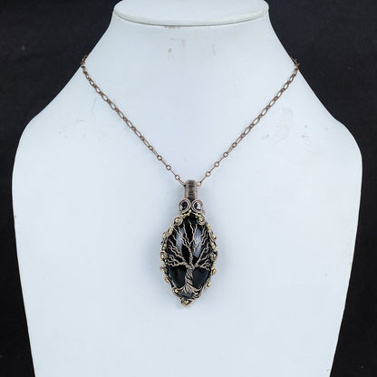 Black Obsidian Gemstone Pendant
