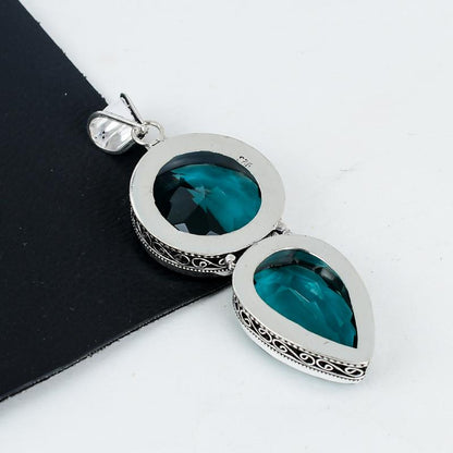 Blue Indicolite Gemstone Pendant