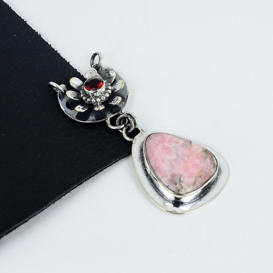 Pink Rhodochrosite Gemstone Pendant