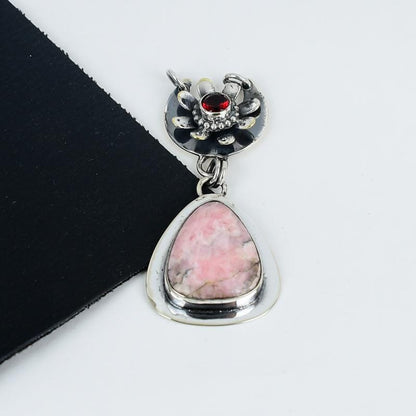 Pink Rhodochrosite Gemstone Pendant