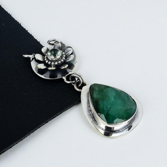 Green Emerald Gemstone Pendant