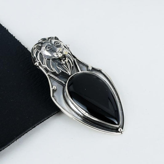 Black Onyx Gemstone Pendant