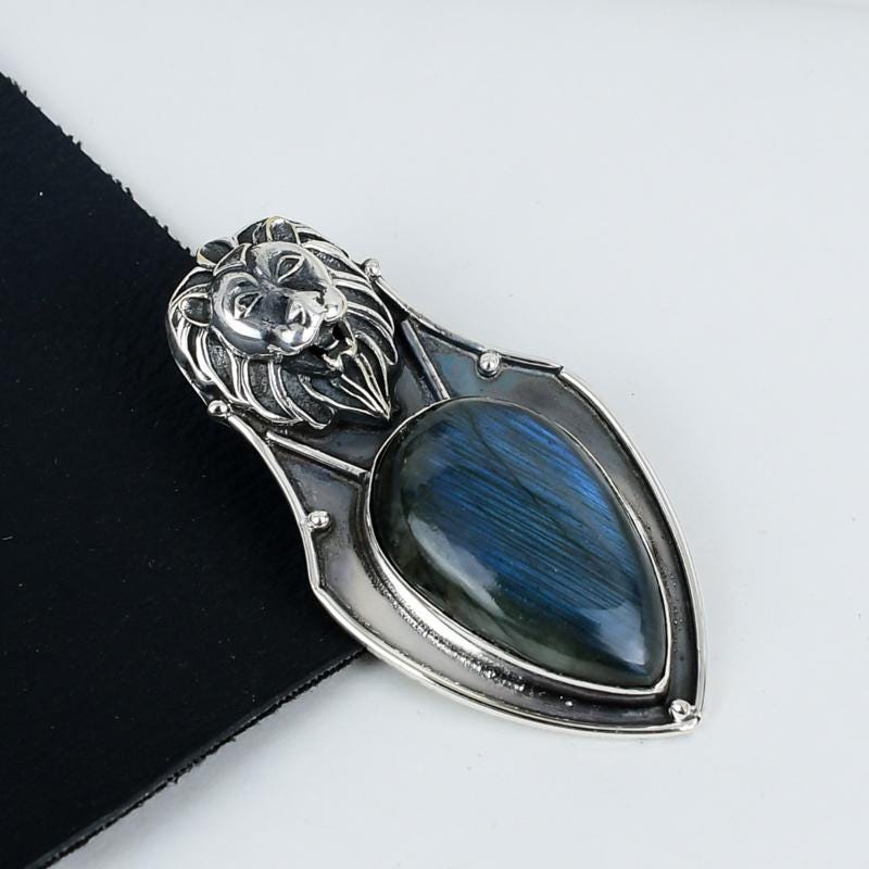 Blue Labradorite Sterling Silver Pendant