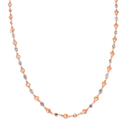 Copper CZ Heart Gemstone Necklace