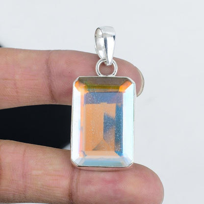 Rainbow Topaz Gemstone Pendant