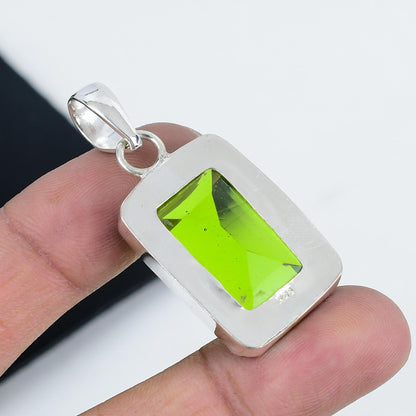 Green Peridot Gemstone Pendant