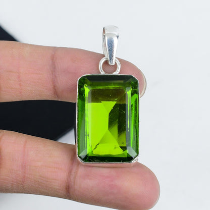 Green Peridot Gemstone Pendant