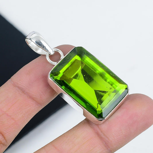 Green Peridot Gemstone Pendant