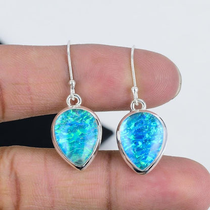Multicolor Australian Opal Gemstone Earrings