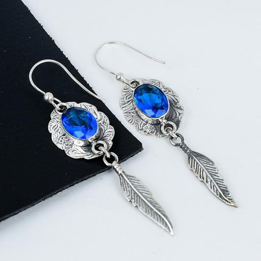 London Blue Topaz Gemstone Earrings