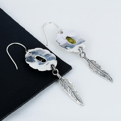 Yellow Citrine Gemstone Earrings