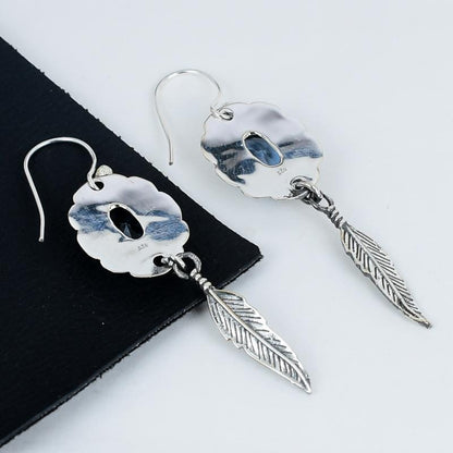 Blue Tanzanite Gemstone Earrings