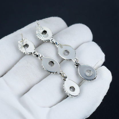 White Topaz Sterling Silver Earrings