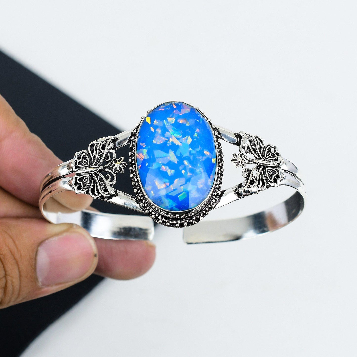 Blue Opal Gemstone Bangle