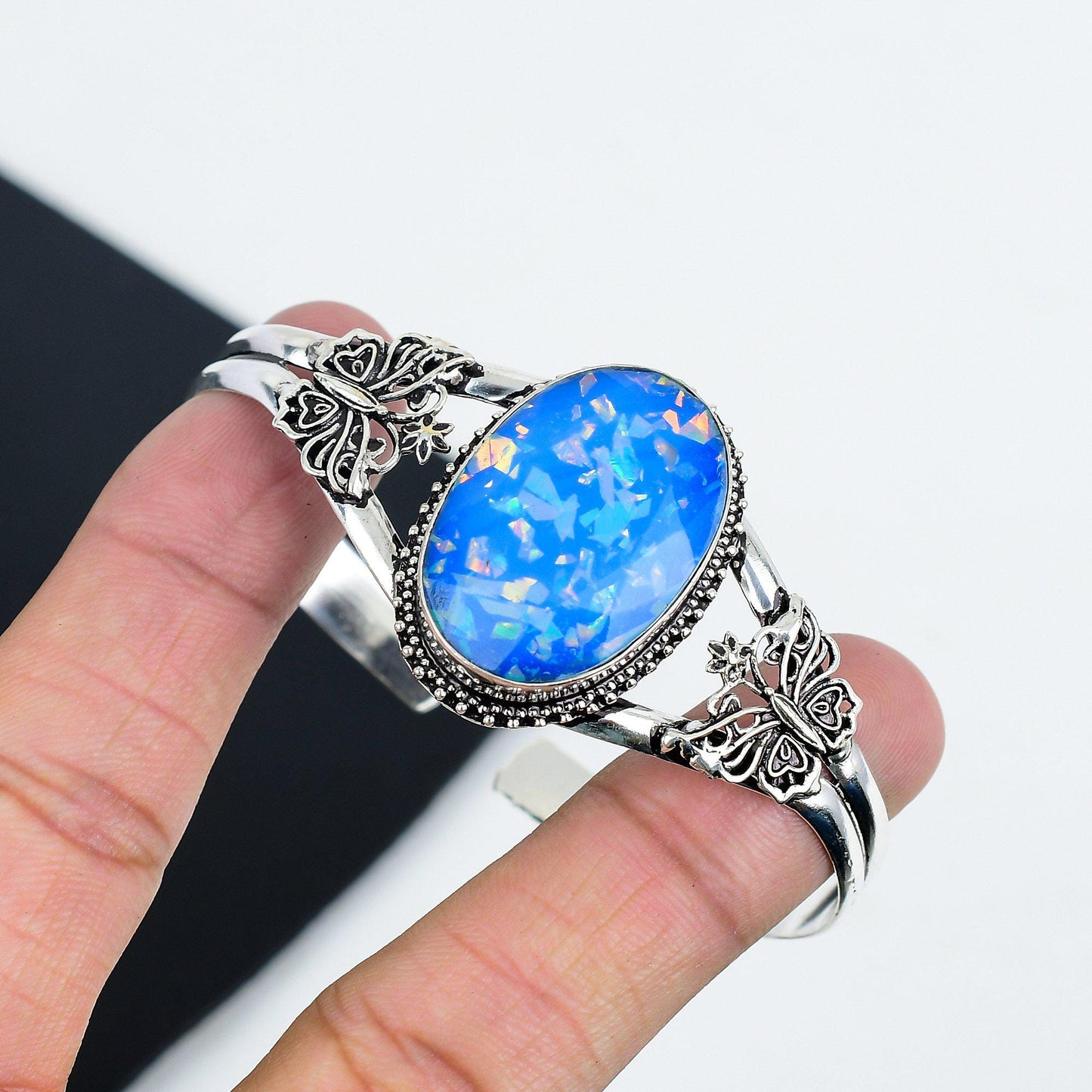 Blue Opal Gemstone Bangle