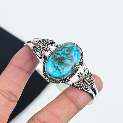 Tibetan Turquoise Silver Cuff Bracelet