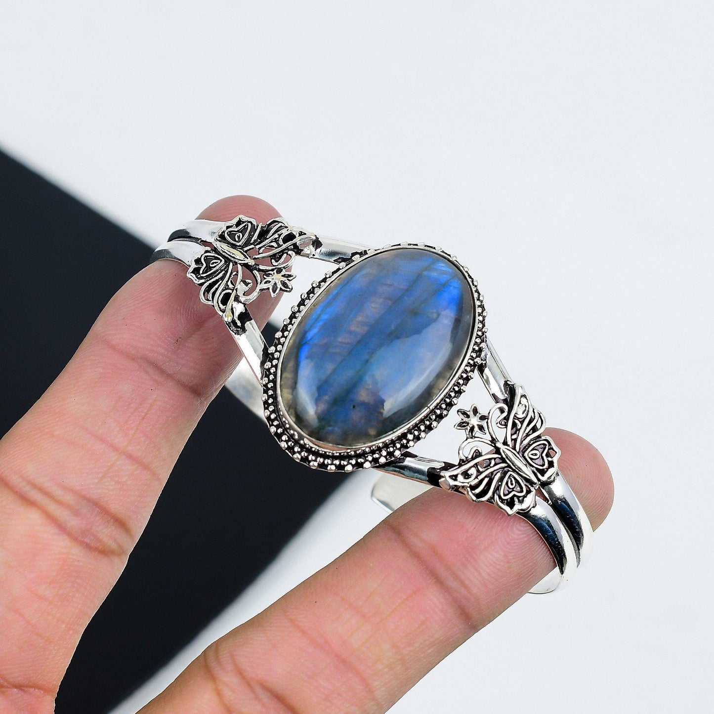 Blue Labradorite Gemstone Bangle