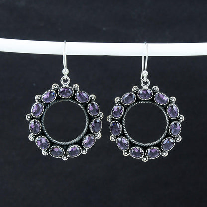 Purple Amethyst Gemstone Earrings