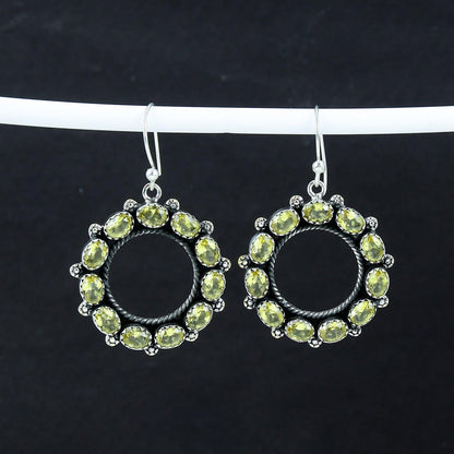 Yellow Citrine Gemstone Earrings